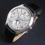Rare Jaeger LeCoultre Meteorite Master Calendar Automatic Stainless Steel Watch, Olde Towne Jewelers, Santa Rosa CA.