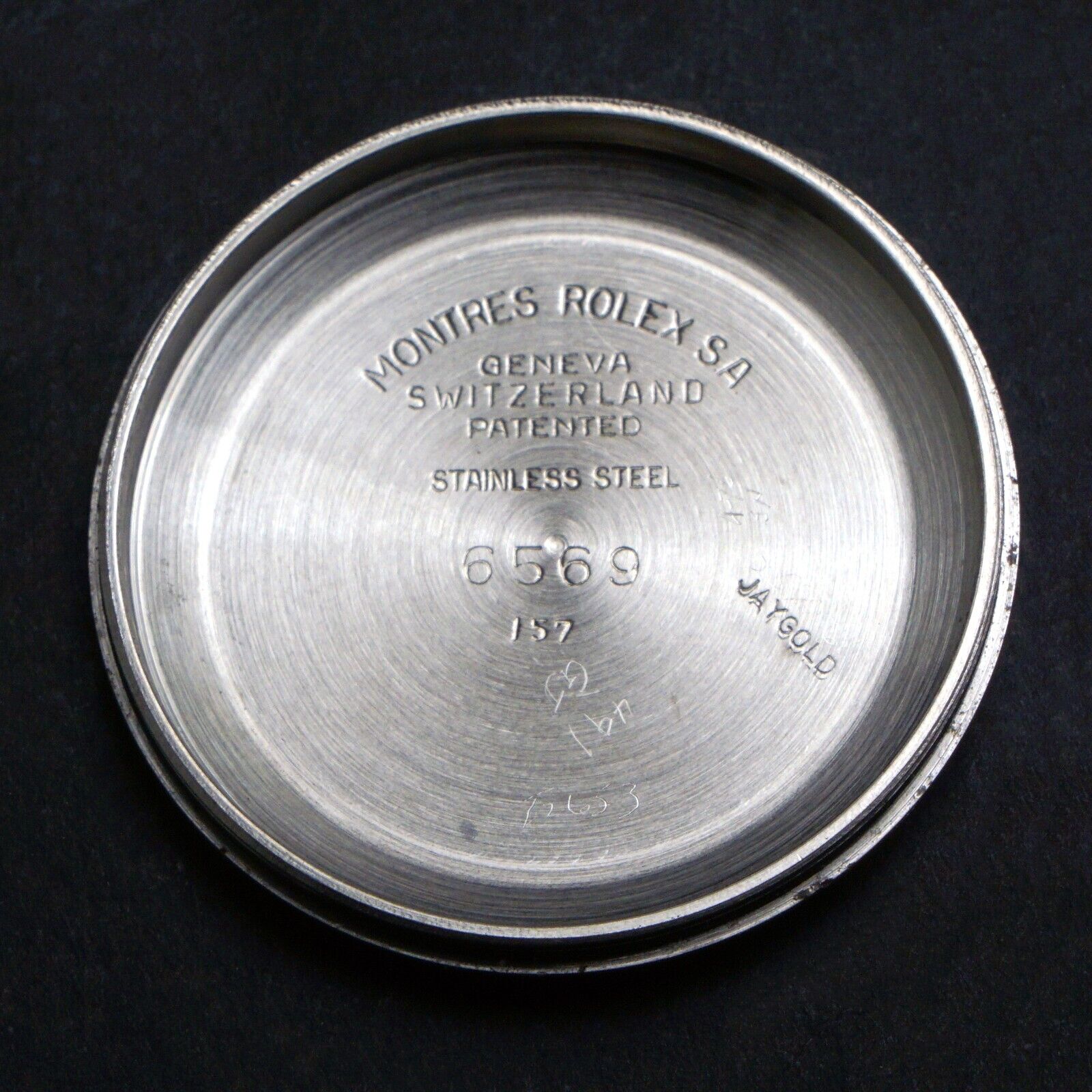 Stunning 1957 Rolex 6569 Oyster Perpetual Stainless Steel 34mm Tropica ...