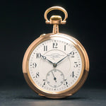 Large Glashutter Uhren Fabrik AKT-Ges Glashutte 14K Rose Gold Pocket Watch