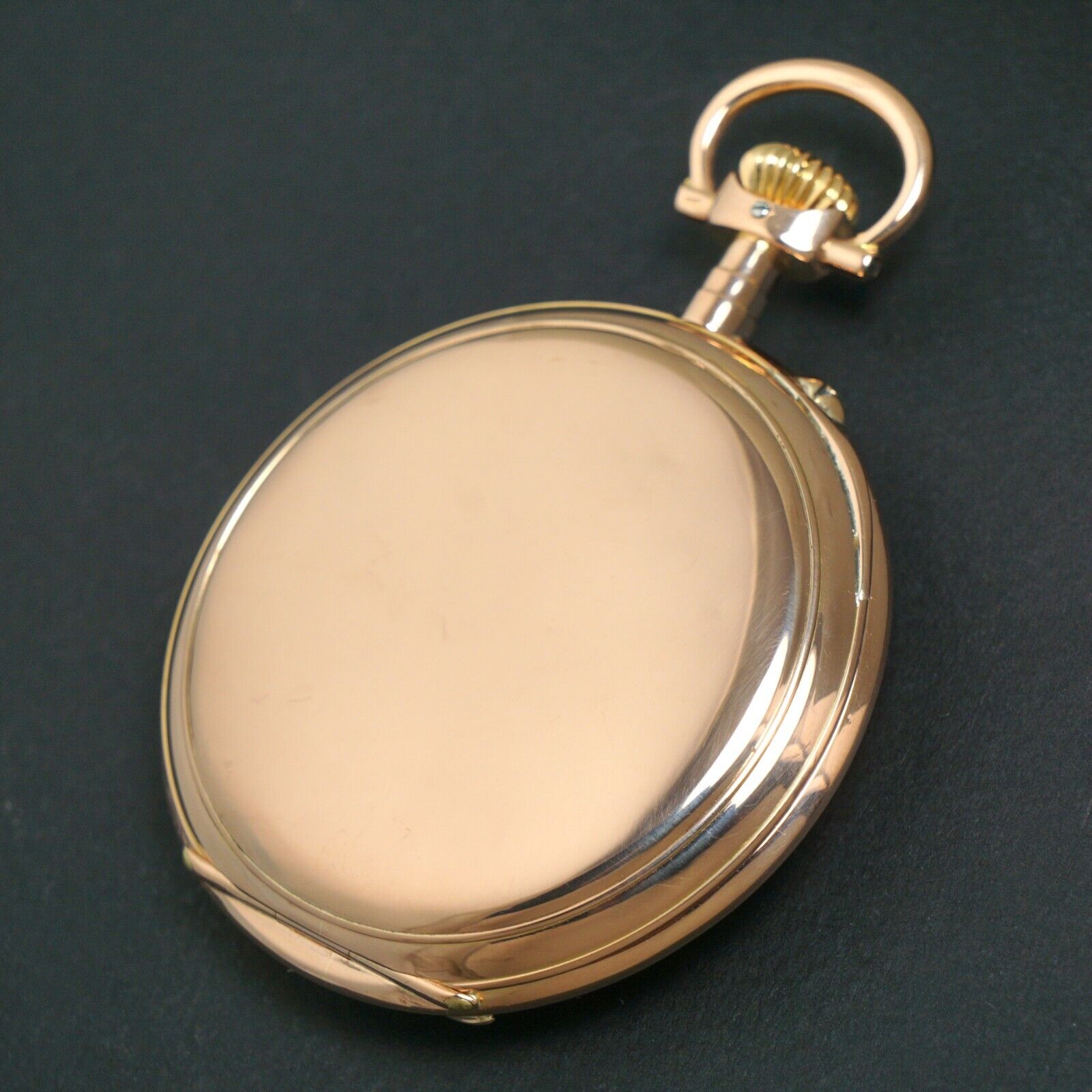 Glashutter Large Glashutter Uhren Fabrik AKT-Ges Glashutte 14K Rose Gold Pocket W ...
