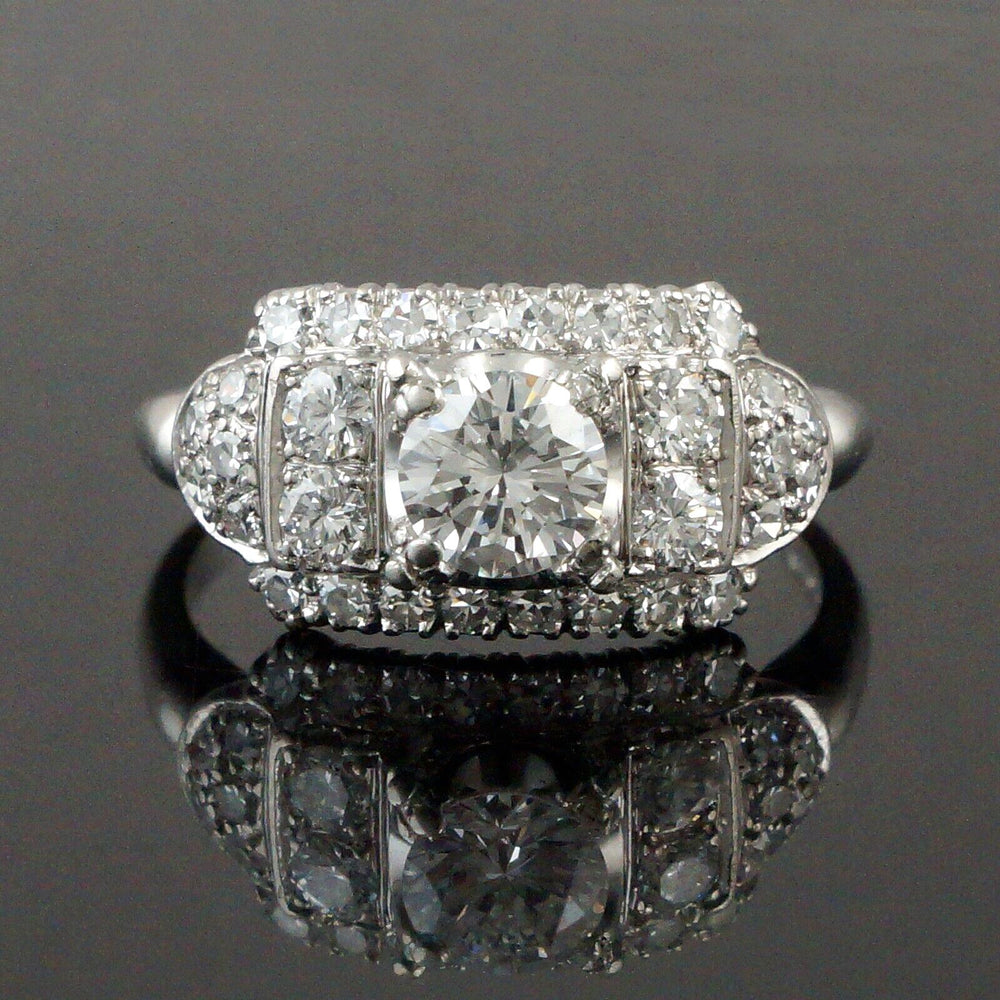 Granat Brothers Platinum & 1.40 CTW Diamond Engagement Ring, Wedding Band
