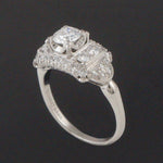 Granat Brothers Platinum & 1.40 CTW Diamond Engagement Ring, Wedding Band, Olde Towne Jewelers, Santa Rosa CA.