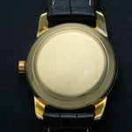 1955 Omega 2757 Seamaster Calendar Solid 18K Gold Watch Black Gilt Dial All Orig