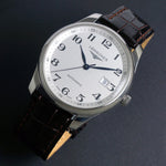 Stunning Longines Master Automatic Stainless Steel Man's 42mm Watch XLNT! Olde Towne Jewelers, Santa Rosa CA.