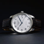 Stunning Longines Master Automatic Stainless Steel Man's 42mm Watch XLNT! Olde Towne Jewelers, Santa Rosa CA.