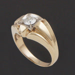 Retro Solid 14K Yellow Gold .75 CTW Diamond Gentleman's Estate Wedding Band, Olde Towne Jewelers, Santa Rosa CA.