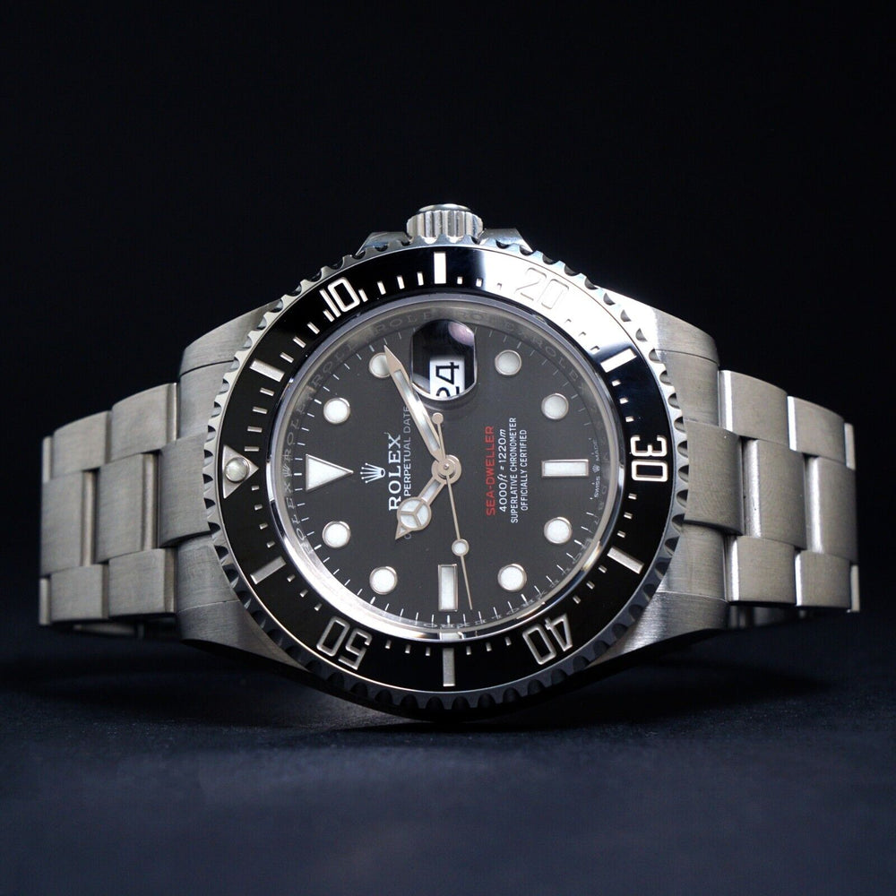 Stunning 2021 Rolex 126600  Sea-Dweller Stainless Steel Watch Full Set MINT, Olde Towne Jewelers, Santa Rosa CA.