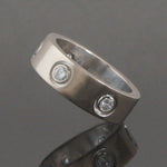 Cartier 18K White Gold Six Diamond Love Ring Sz48 Boxes Cert Rodeo Drive Receipt, Olde Towne Jewelers, Santa Rosa CA.