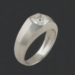 Platinum & 1.75 Carat OEC Diamond Solitaire Engagement Ring, Wedding Band