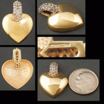 Small High Polished Solid 14K Yellow Gold & Tanzanite Heart Pendant, Olde Towne Jewelers, Santa Rosa CA.