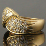 Beautiful, Solid 18K Yellow Gold .40 cttw Diamond Pave Band Estate Ring, Olde Towne Jewelers Santa Rosa Ca.