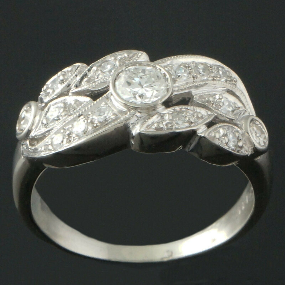 Solid 14K White Gold & .44 Cttw Diamond Estate Wedding, Engagement Ring, Olde Towne Jewelers, Santa Rosa CA.