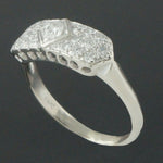 Art Deco Solid 14K White Gold & .53 CTW Diamond Estate Wedding, Anniversary Ring, Olde Towne jewelers Santa Rosa Ca.