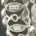 Modern Deco Solid 18K White Gold, 1.25 CTW Diamond Filigree Band, Estate Ring, Olde Towne Jewelers, Santa Rosa CA.