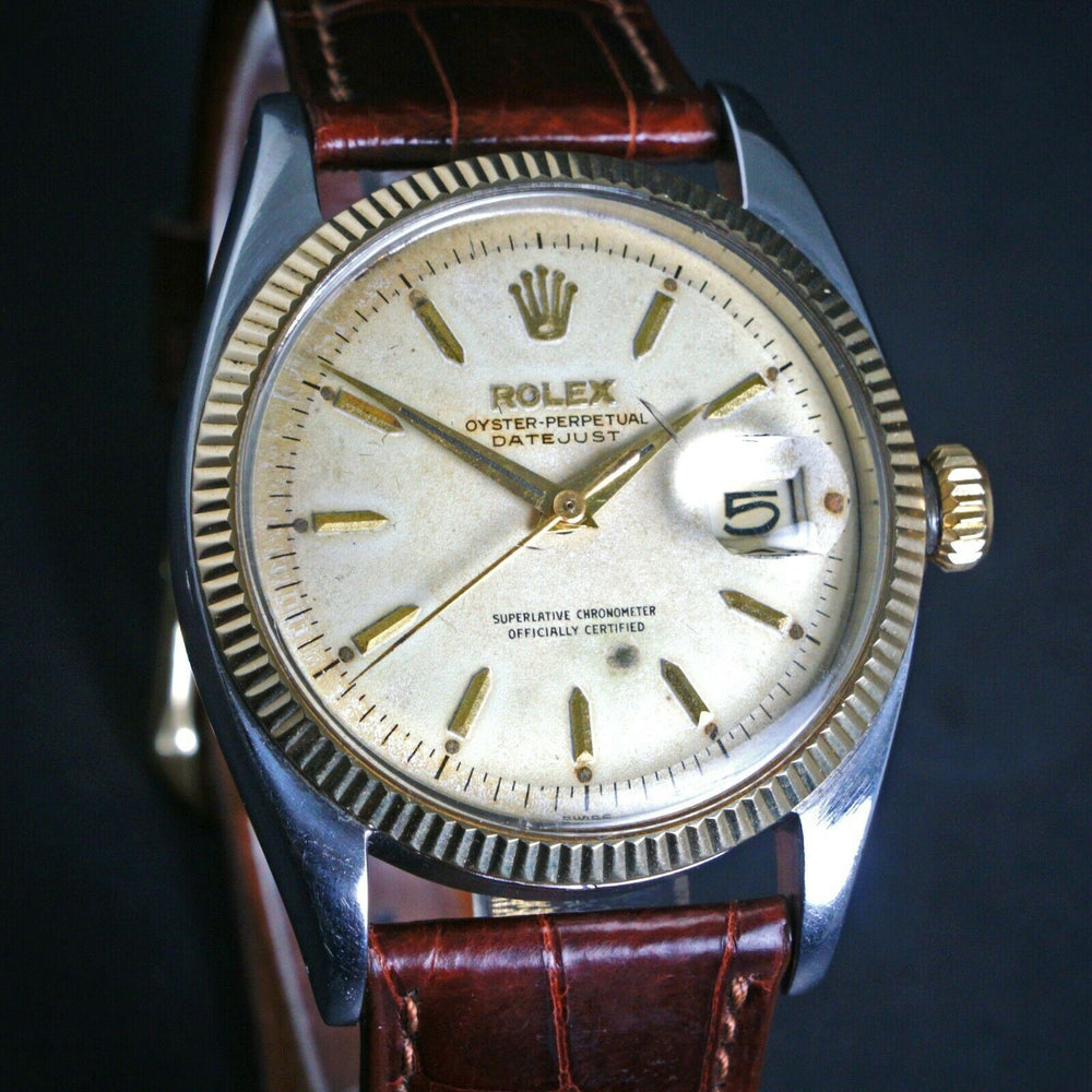 1957 Rolex 6605 Datejust Reeded Bezel, Original Dial, 1065 Movement, Olde Towne Jewelers Santa Rosa Ca.