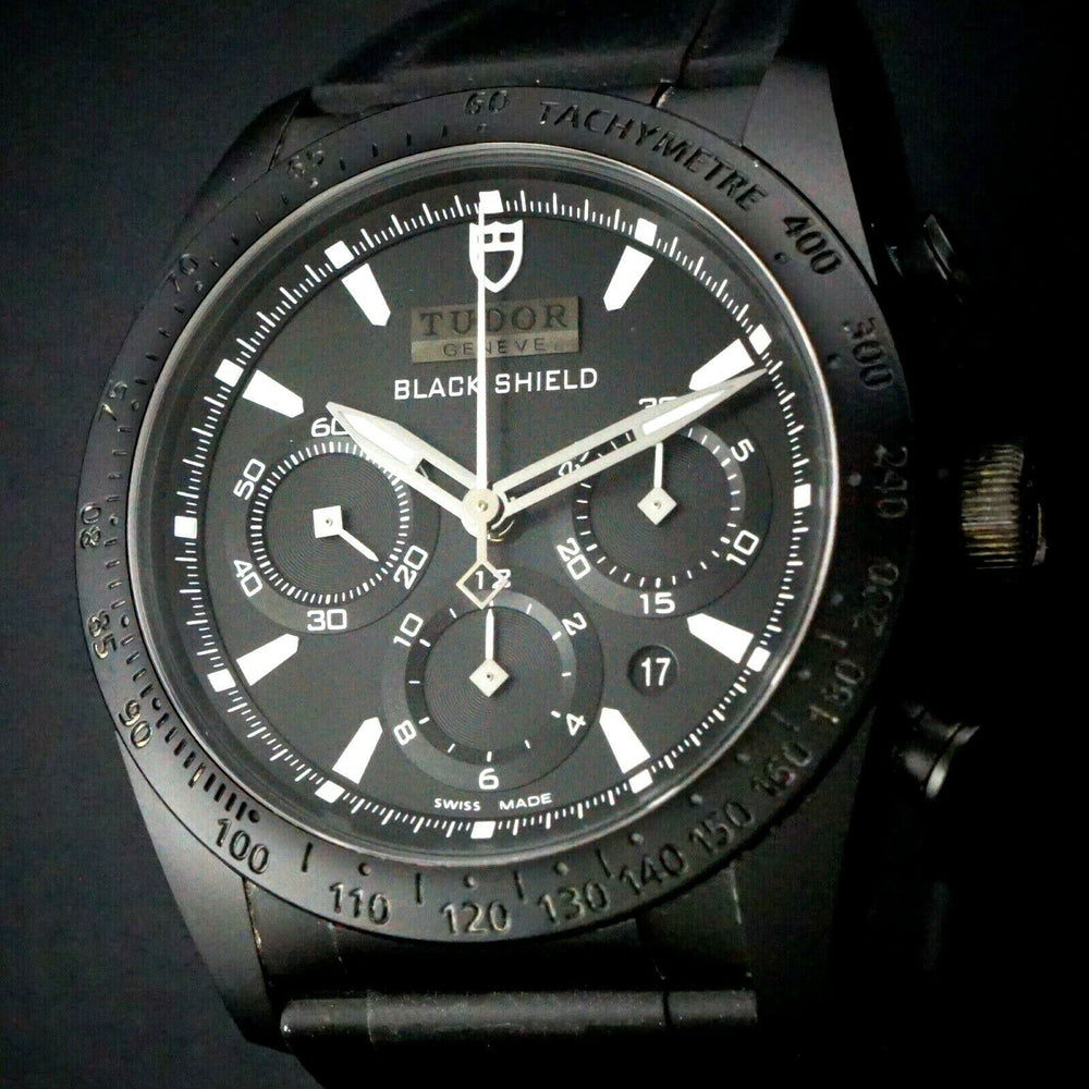 Tudor Fastrider Black Shield 42000C Black Ceramic Case Chronograph Watch