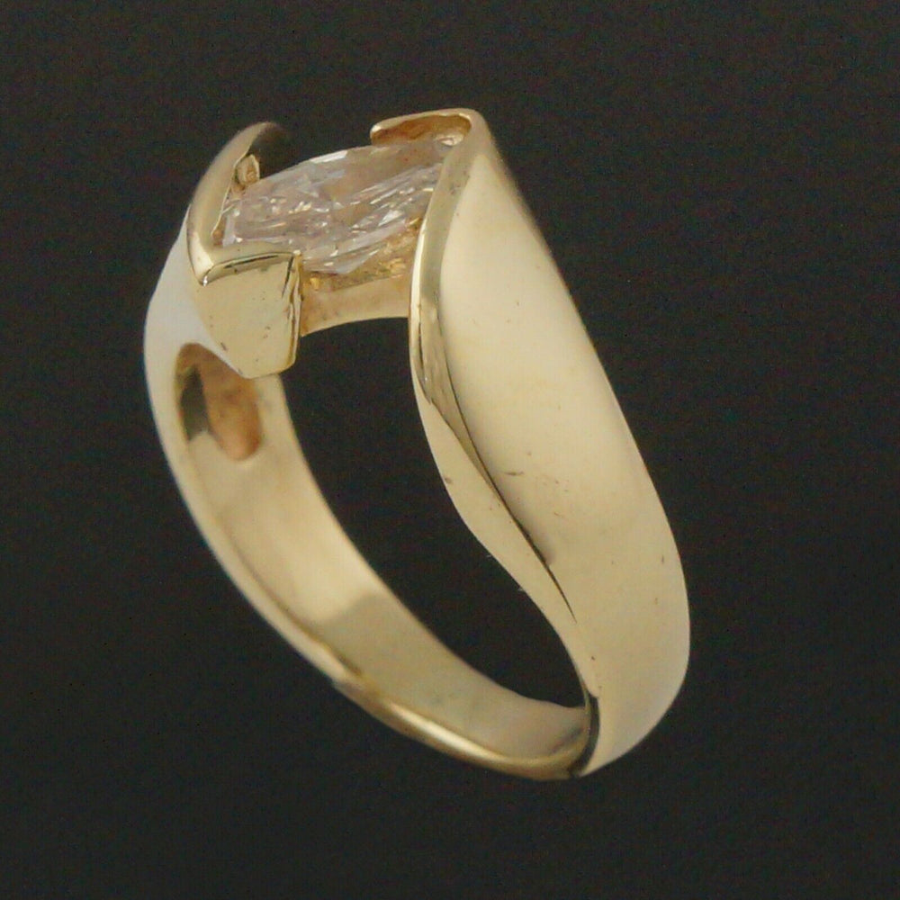 Custom Solid 14K Gold & .65 Ct Diamond Solitaire Engagement Ring, Wedding Band, Olde Towne Jewelers, Santa Rosa CA.