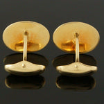 Faberge Victor Mayer Solid 18K Gold & Enamel Fleur De Lis Cufflinks, w/ Orig Box, Olde Towne Jewelers, Santa Rosa CA.