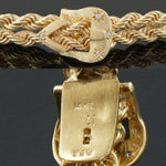 Custom Solid 14K Yellow Gold & Diamond Double Twisted Rope Buckle Clasp Bracelet, Olde Towne Jewelers Santa Rosa CA.