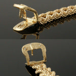 Custom Solid 14K Yellow Gold & Diamond Double Twisted Rope Buckle Clasp Bracelet, Olde Towne Jewelers Santa Rosa CA.