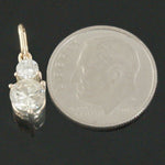 Solid 14K Yellow Gold & 2 Stone 1.10 CTW Diamond Drop Pendant, Olde Towne Jewelers, Santa Rosa CA.