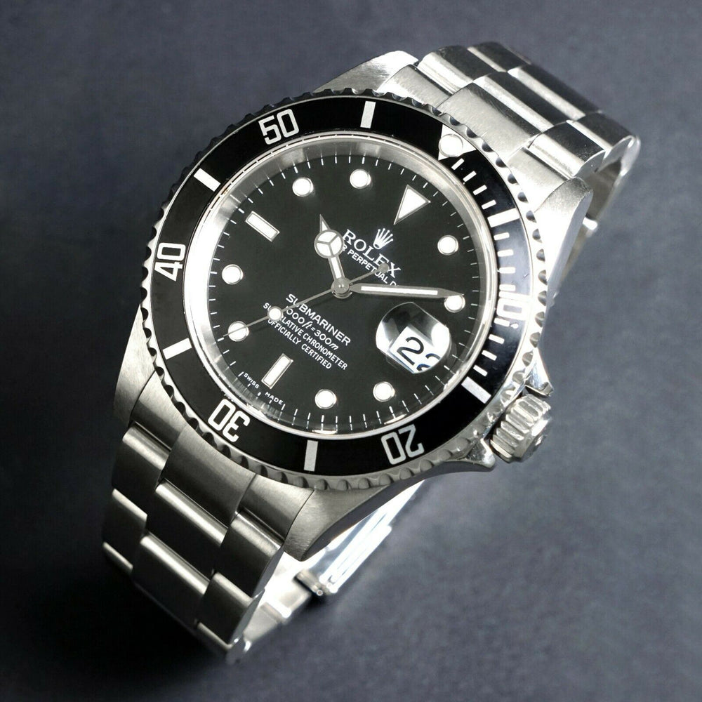 2005 Rolex 16610 Submariner Stainless Steel, No Holes, SEL, Nicest Anywhere, Olde Towne Jewelers, Santa Rosa CA.