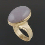 Modernist Solid 14K Yellow Gold Free Form & 41.0 Ct Lavender Jade Estate Ring, Olde  Towne Jewelers, Santa Rosa CA.