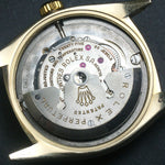 Stunning 1950s Rolex 6605 Datejust 14K Yellow Gold 36mm Gilt Black Dial Watch, Olde Towne Jewelers, Santa Rosa CA.