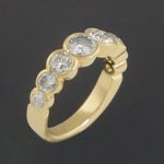 Murer Solid 18K Gold & 1.90 CTW Diamond Demi Bezel Wedding Band Anniversary Ring, Olde Towne Jewelers, Santa Rosa CA.