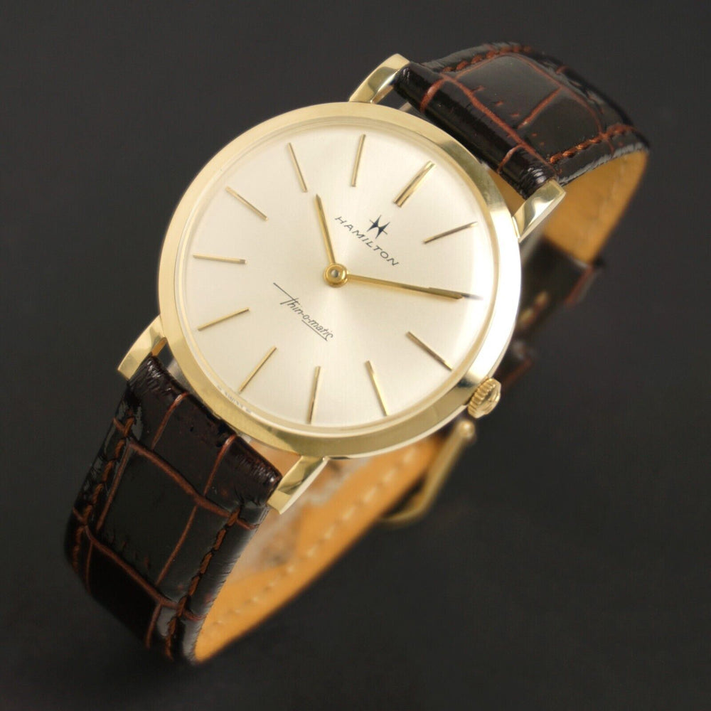 Hamilton Thin o Matic 14K Gold Man's Watch, Outstanding Untouched Original