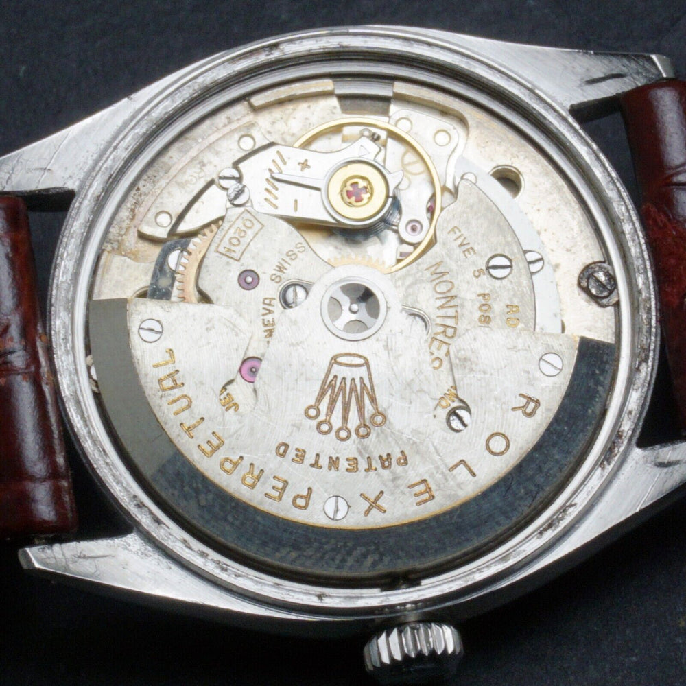 Stunning 1955 Rolex 6565 Original Cross Hair Dial Stainless Steel Man's Watch