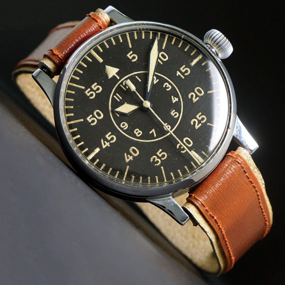 Rare Vintage Laco German Issued Huge 55mm Military Pilot's Watch Stunning, Olde Towne Jewelers, Santa Rosa CA.
