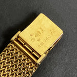 1982 Omega Solid 14K Gold & Diamond Man's Mesh Bracelet Watch, Amazing Near MINT, Olde Towne Jewelers, Santa Rosa CA.