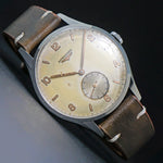 Stunning 1953 Longines 6333 Jumbo 37mm Stainless Steel Man's Watch, XLNT Condition, Olde Towne Jewelers, Santa Rosa CA.