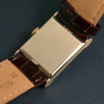 Stunning 1950s Wittnauer  Solid 14K Gold Man's Hooded Lug Rectangular Watch, Olde Towne Jewelers, Santa Rosa CA.