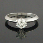 Tiffany & Co. Platinum .58 CTW Diamond Solitaire Engagement Ring, Wedding Band, Olde Town Jewelers, Santa Rosa CA.