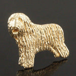 Solid 14K Yellow Gold Detailed Hungarian Sheep Dog, Komondor Estate Pendant, Olde Towne Jewelers, Santa Rosa CA.