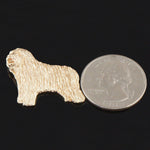 Solid 14K Yellow Gold Detailed Hungarian Sheep Dog, Komondor Estate Pendant, Olde Towne Jewelers, Santa Rosa CA.