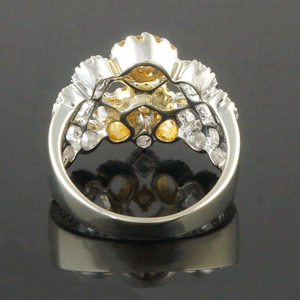 Solid 18K Gold 1.46 CTW Yellow, Brown & White Diamond Wedding Anniversary Ring, Olde Towne Jewelers, Santa Rosa CA.