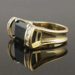 Unique Custom Solid 14K Gold, 10.0 Ct Green Tourmaline & .96 CTW Diamond Ring, Olde Towne Jewelers, Santa Rosa CA