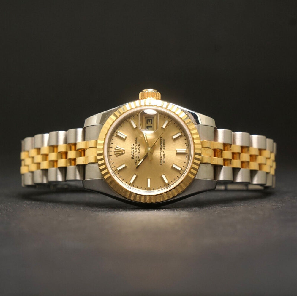 2005 Rolex 179173 Datejust 18K Yellow Gold & Steel 26mm Watch Hardly Worn, MINT! Olde Towne Jewelers, Santa Rosa CA.