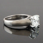 Solid 18K White Gold & Platinum Head 2.20 Ct. Diamond Solitaire Engagement Ring, Old Towne Jewelers, Santa Rosa CA.