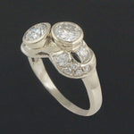 Solid 18K White Gold, 1.20 CTW OEC Center Diamond Wedding Engagement Ring, Olde Towne Jewelers, Santa Rosa CA.