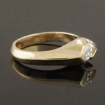 Solid 14K Gold & .65 Ct Marquise Diamond Solitaire Engagement Ring, Wedding Band, Olde Towne Jewelers, Santa Rosa CA.