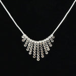 Solid 14K White Gold .49 CTW Tiered Diamond Drop Pendant, 16" Statement Necklace, Olde Towne Jewelers, Santa Rosa CA.