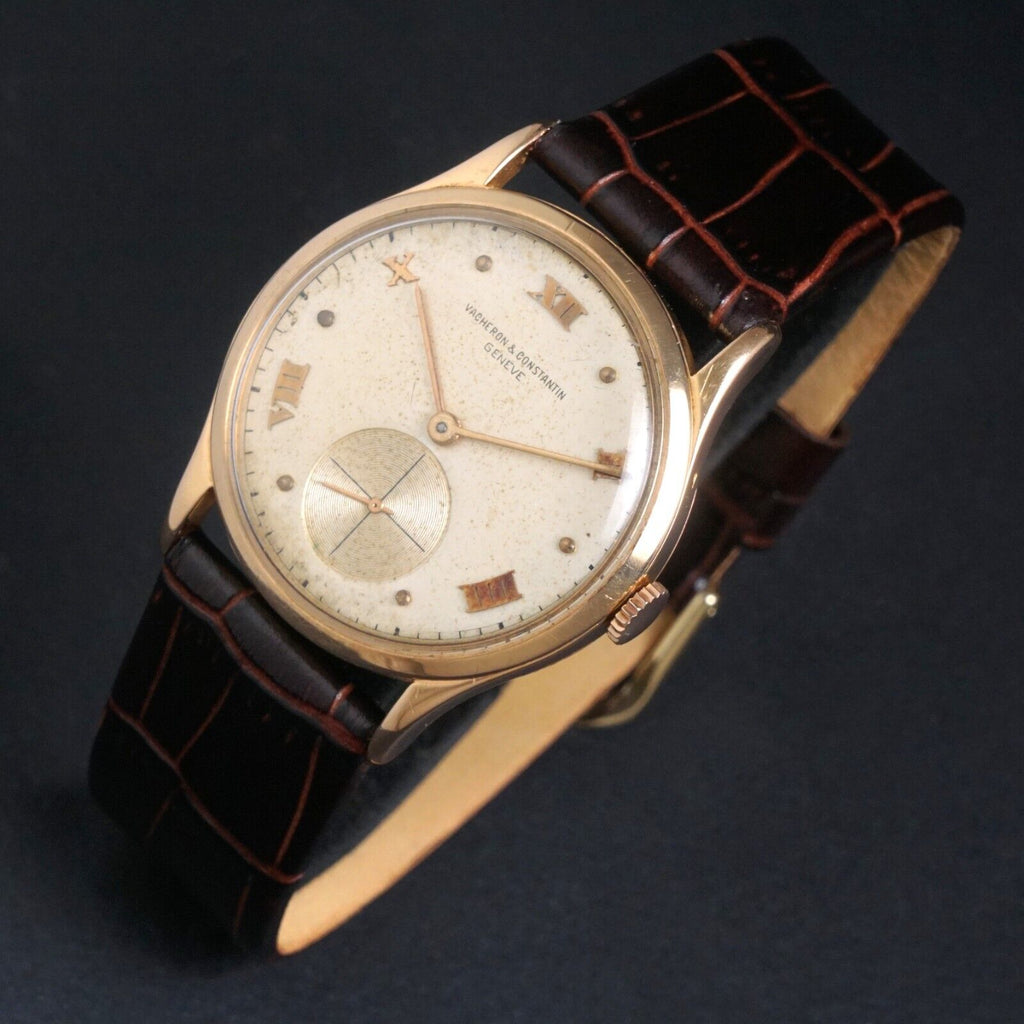 Stunning 1940s Vacheron Constantin Geneve Solid 18K Rose Gold Man's Wa ...