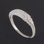 1930s Art Deco Platinum .55 CTW Diamond 3 Row Wedding Band, Anniversary Ring, Olde Town Jewelers, Santa Rosa CA.