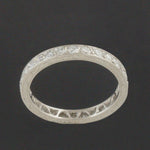 Engraved Platinum & .75 CTW Diamond Eternity 2mm Wedding Band Anniversary Ring, Olde Towne Jewelers, Santa Rosa CA.