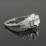 Traub Orange Blossom 1930 Art Deco Platinum 1.89 CTW OEC Diamond Engagement Ring