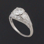 Traub Orange Blossom 1930 Art Deco Platinum 1.89 CTW OEC Diamond Engagement Ring, Olde Towne Jewelers, Santa Rosa CA.